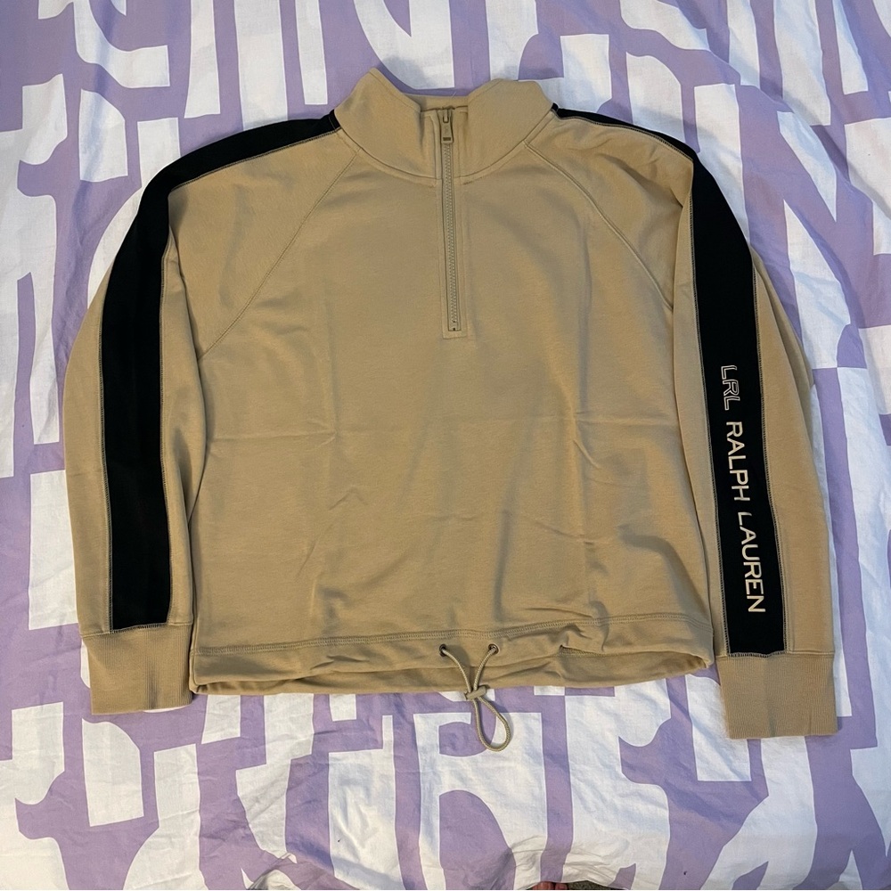 Ralph Lauren Beige Quarter Zip Sweatshirt